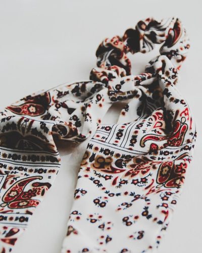 red white and black tribal print textile